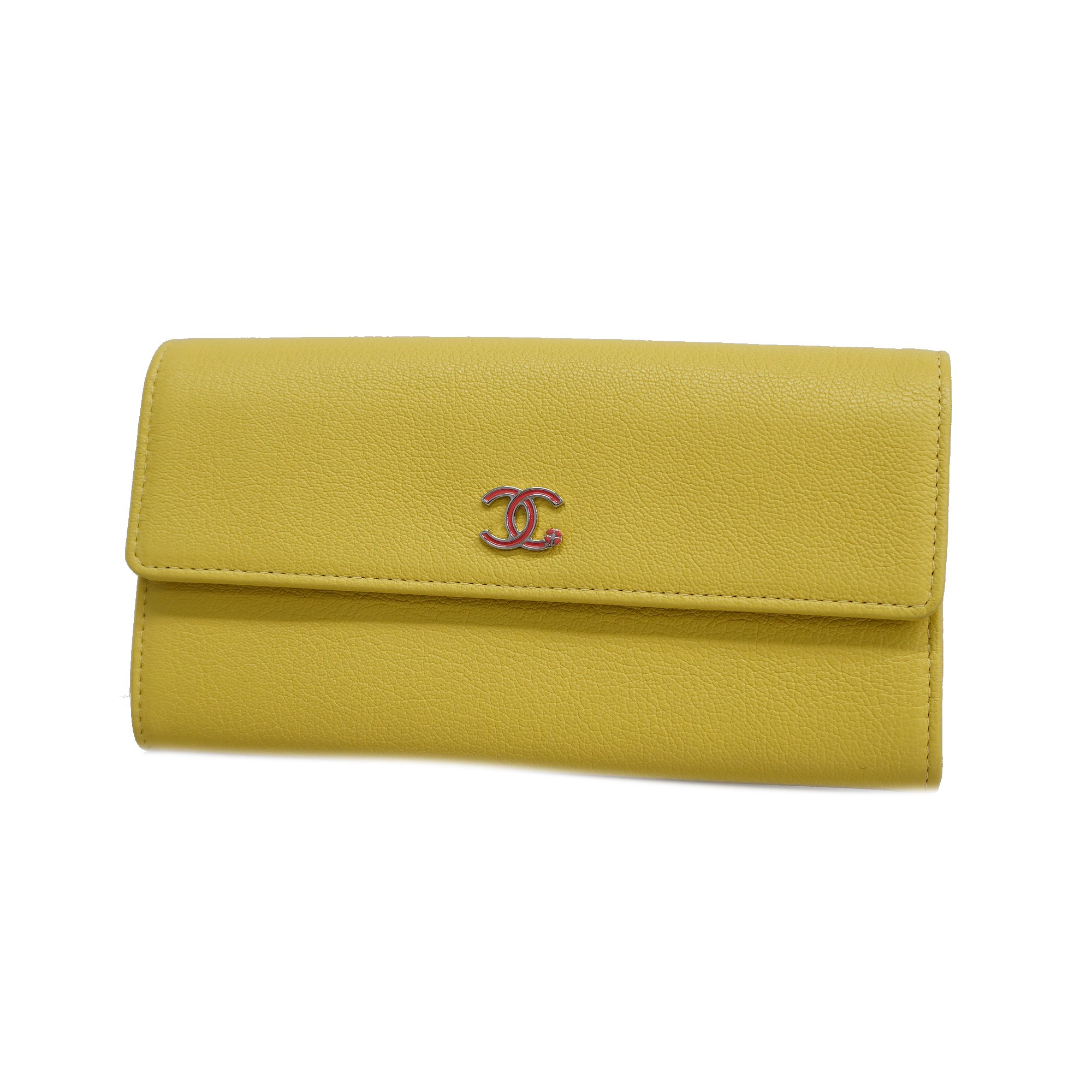 Chanelauth Bifold Long Wallet Lucky Clover Women's Leather Long Wallet